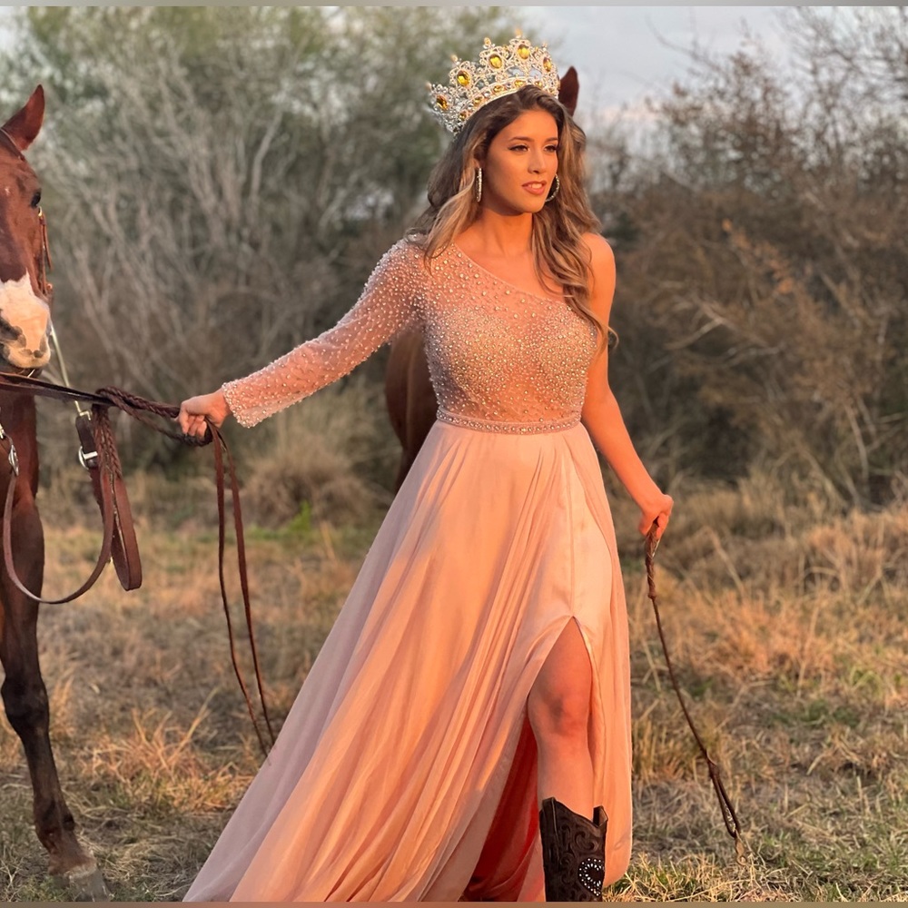 Mac Duggal blush gown